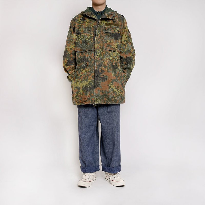 德军公发丛林斑点迷彩Parka  / Vintage 古着 / 台北古着店 - 男装外套 - 其他材质 