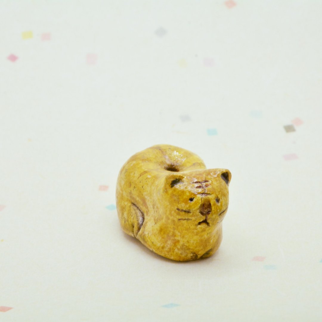 虹霓彩艺Rainbow-neo 虎? 是只有抬头纹的大猫 香立 香座 - 花瓶/陶器 - 陶 