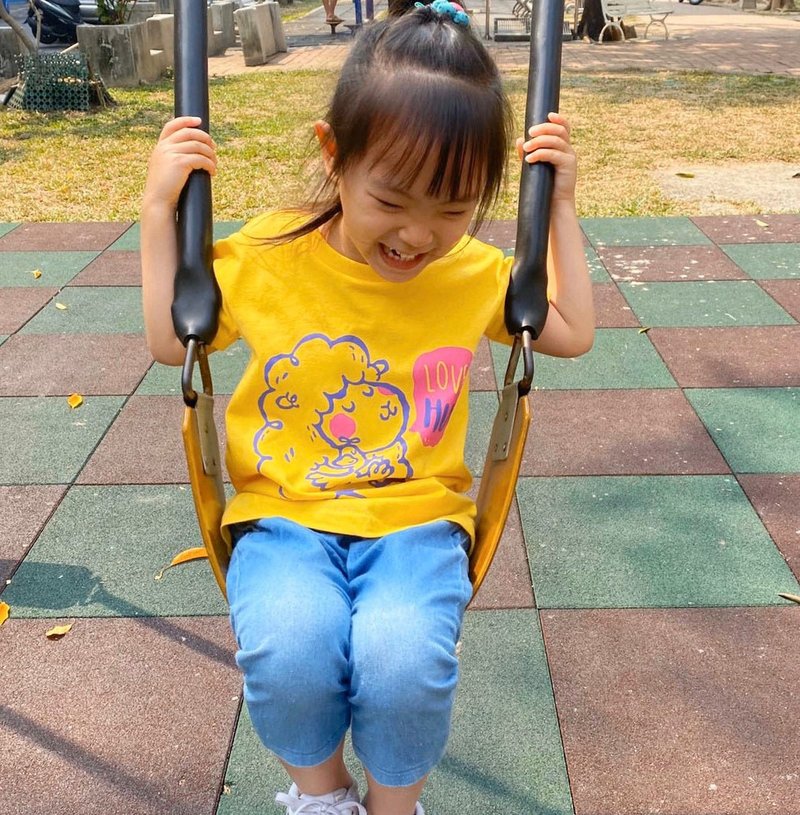 拥抱爱/原创插画T/儿童纯棉短袖T恤 - 童装上衣 - 棉．麻 