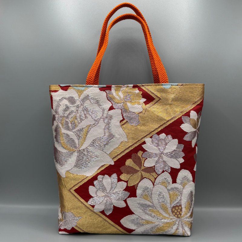 和服 腰带 腰带绳 手工 托特包 改造 聚餐 - 手提包/手提袋 - 丝．绢 红色