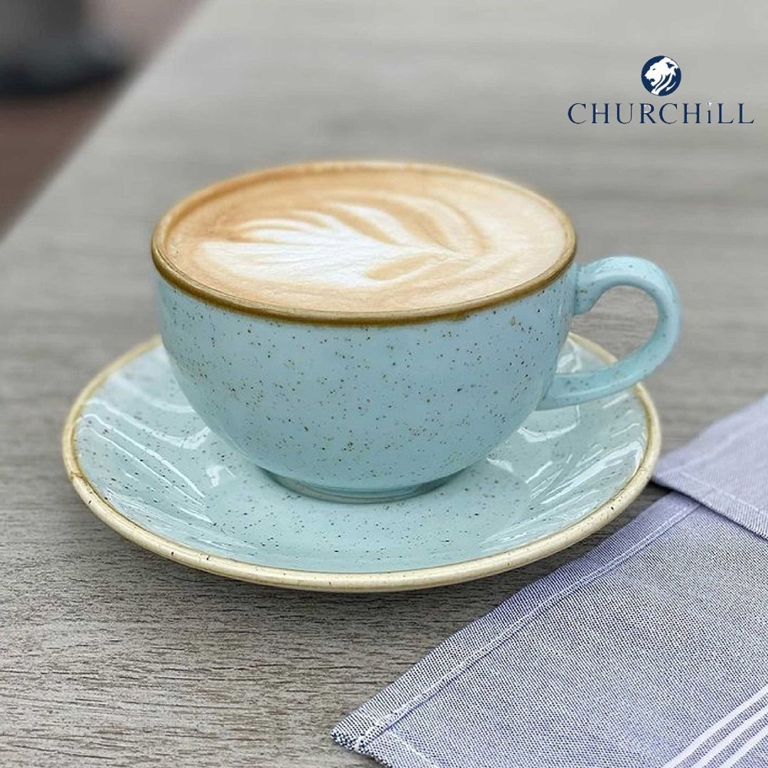 英国Churchill STONECAST点藏系列蛋青色480ml杯盘组(19盎司) - 咖啡杯/马克杯 - 瓷 蓝色