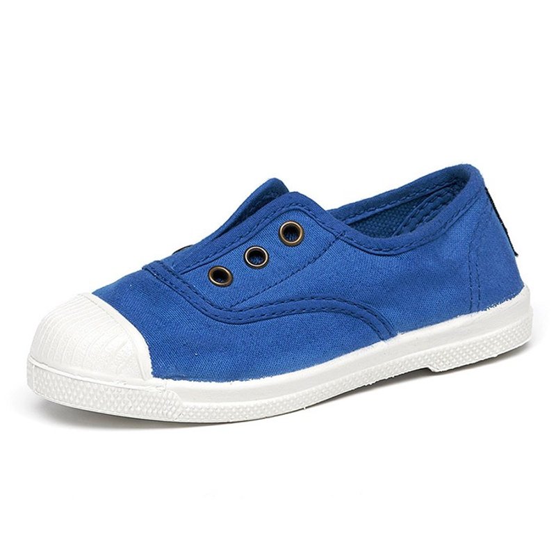 西班牙手工帆布鞋 / 470 三孔经典款 / 童鞋 / 516 天空蓝 - 童装鞋 - 棉．麻 蓝色