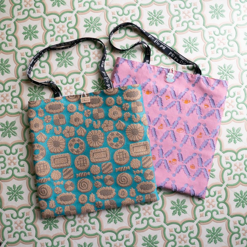 饼干&咖啡店 大型托特包 - 手提包/手提袋 - 聚酯纤维 粉红色