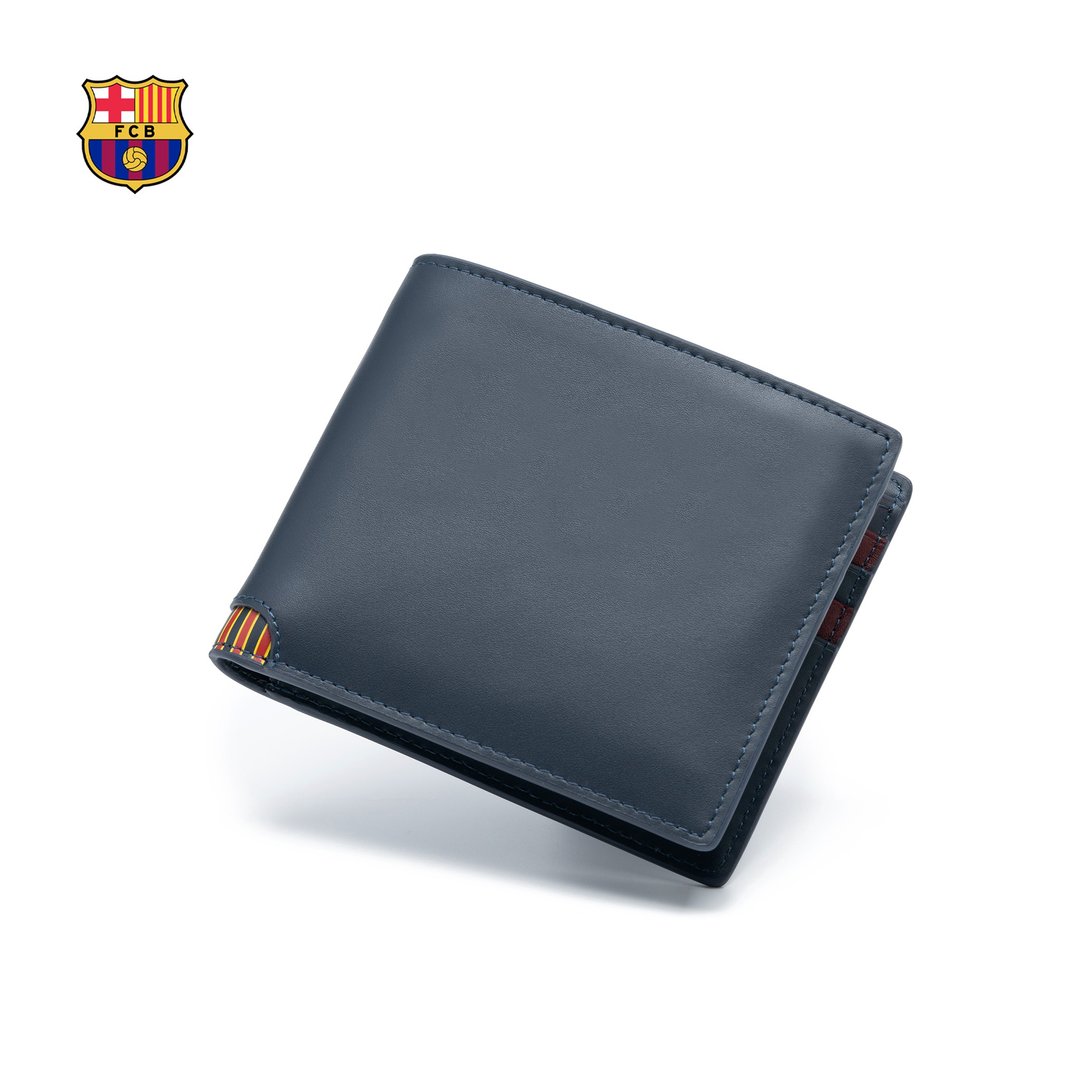FC Barcelona 真皮钱包 - 皮夹/钱包 - 真皮 蓝色