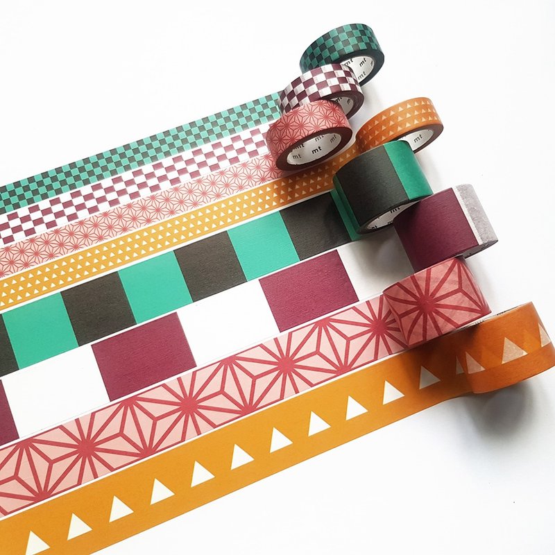 mt Wamon 日本和柄限定款 和纸胶带 8入优惠组 - 纸胶带 - 纸 多色