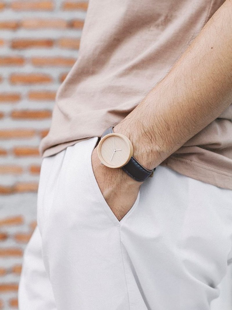 完木森林 | 原木手工手表 Light Brown 皮带表 原木表 - 女表 - 木头 咖啡色