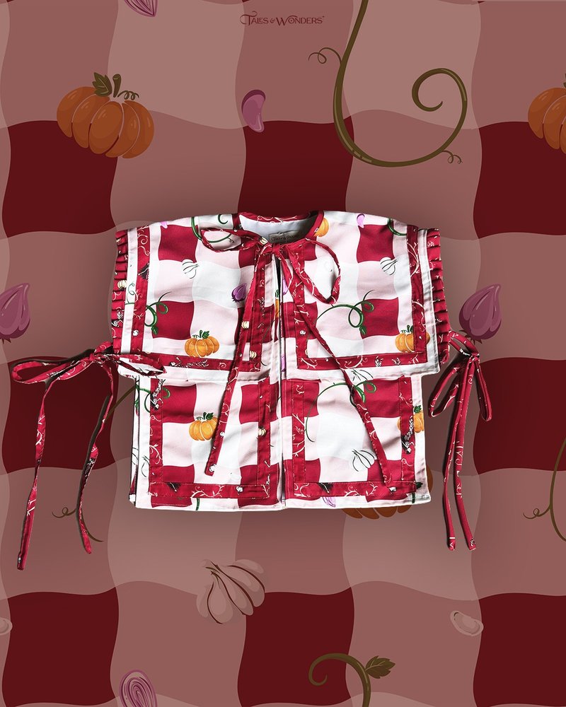 红葱头白蒜头帆布背心 - 女装背心 - 其他材质 红色