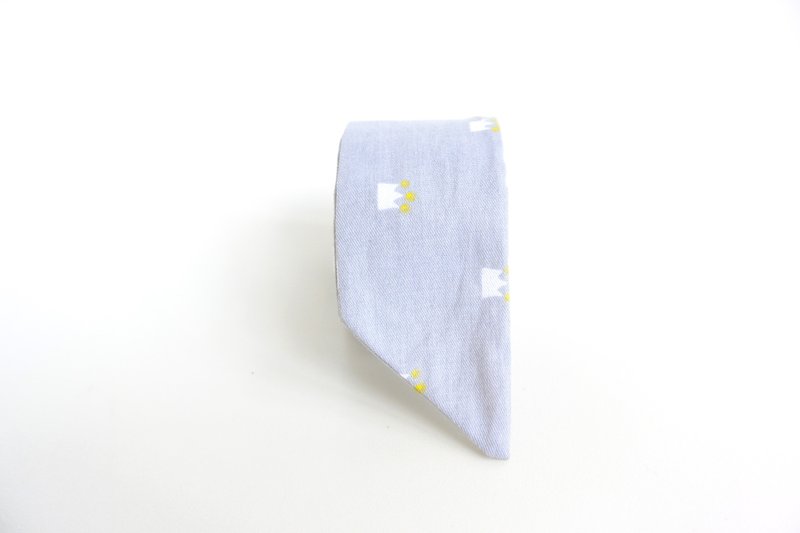 发带 - 小皇冠 - 发饰 - 棉．麻 灰色