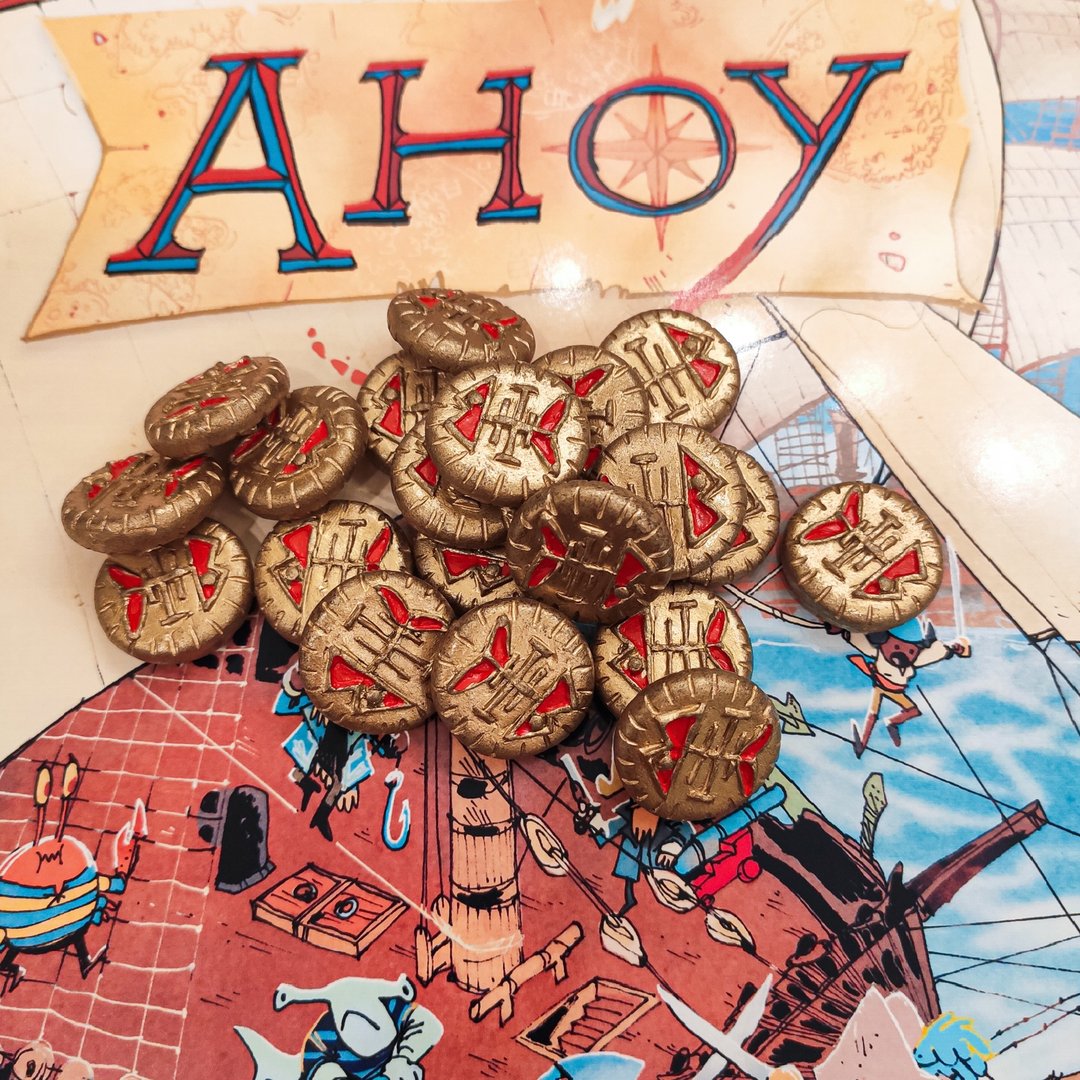 与 Ahoy 棋盘游戏兼容的豪华资源代币 - 桌游/玩具 - 其他材质 多色