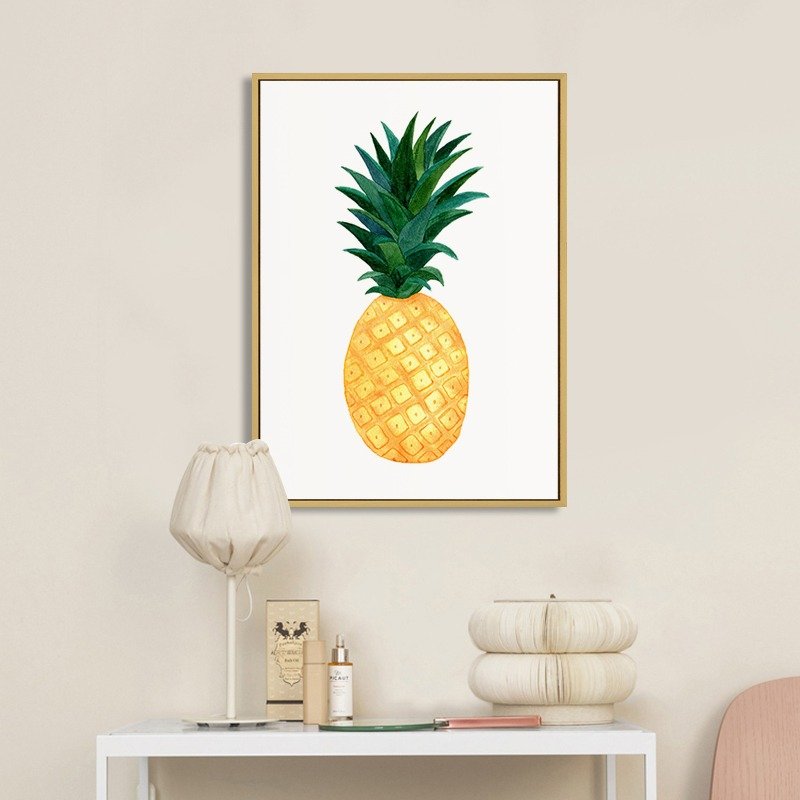 客厅沙发背景装饰画 北欧清新风格挂画 菠萝 - 墙贴/壁贴 - 其他材质 