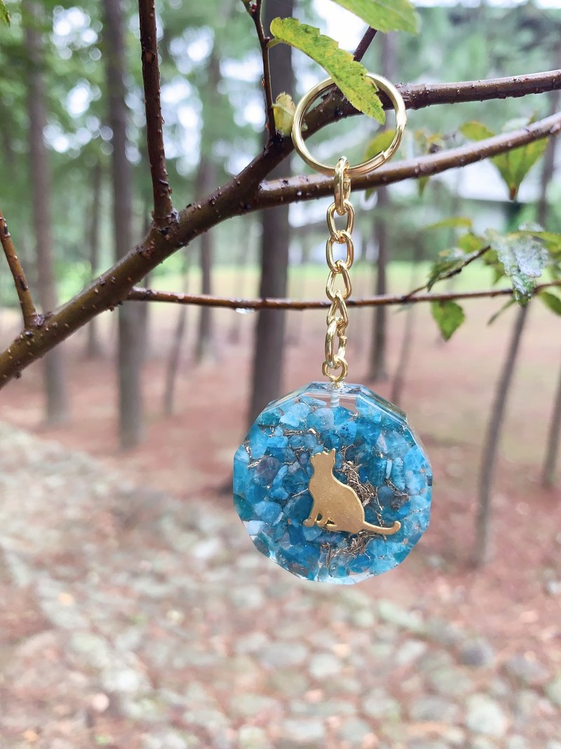 随身守护-磷灰石奥根钥匙圈 - 钥匙链/钥匙包 - 半宝石 