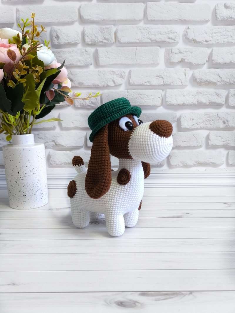 小玩具狗 5.9 英寸，纪念品狗，毛绒玩具狗 - 玩具/玩偶 - 棉．麻 咖啡色