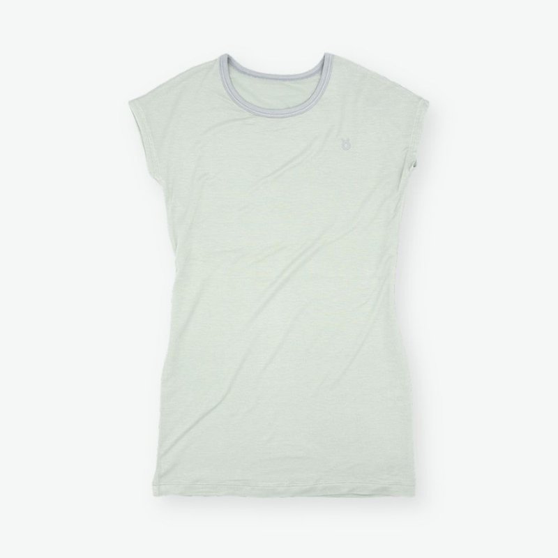 minihope轻柔感短袖洋装(儿童)-薄荷 - 童装上衣 - 其他材质 绿色