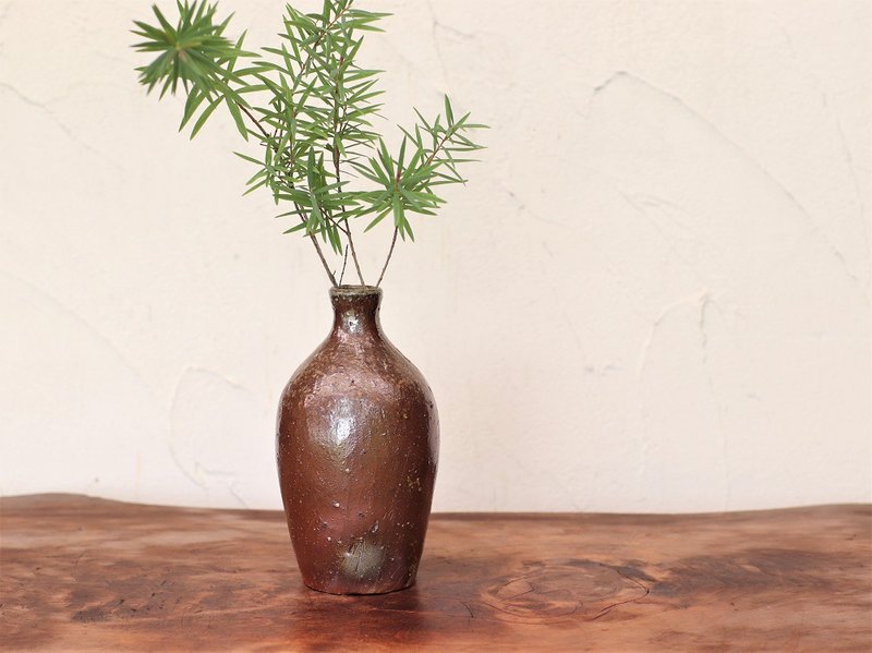 备前烧手工花瓶 : 灿切系列 h2-111 - 花瓶/陶器 - 陶 咖啡色
