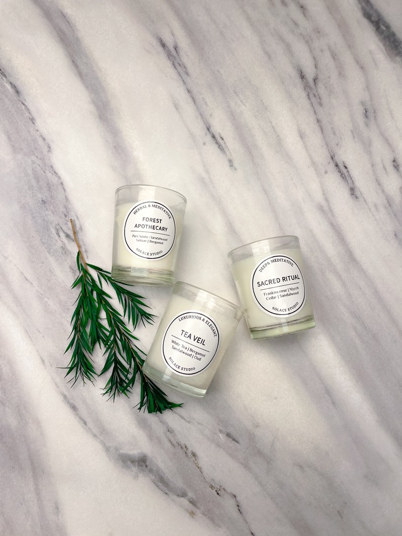 木质调 | 林间漫步 系列套装 | 手工精油大豆蜡烛香氛礼盒 - 蜡烛/烛台 - 蜡 