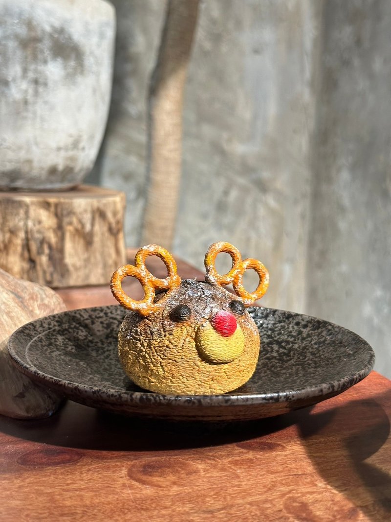 圣诞糖霜巧克力泡芙驯鹿 - 玩偶/公仔 - 塑料 咖啡色