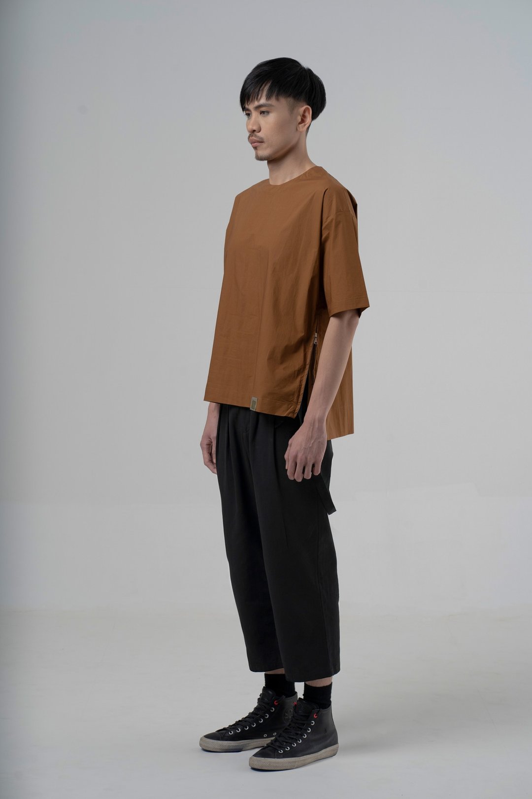 Craftsman's Basic Top - Burnt Orange - 男装上衣/T 恤 - 棉 橘色