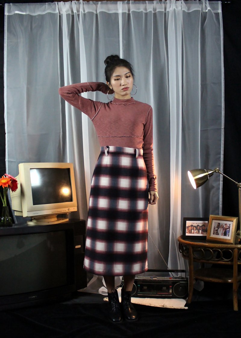 小立领拷克装饰上衣  - 砖红 - 女装上衣 - 棉．麻 红色