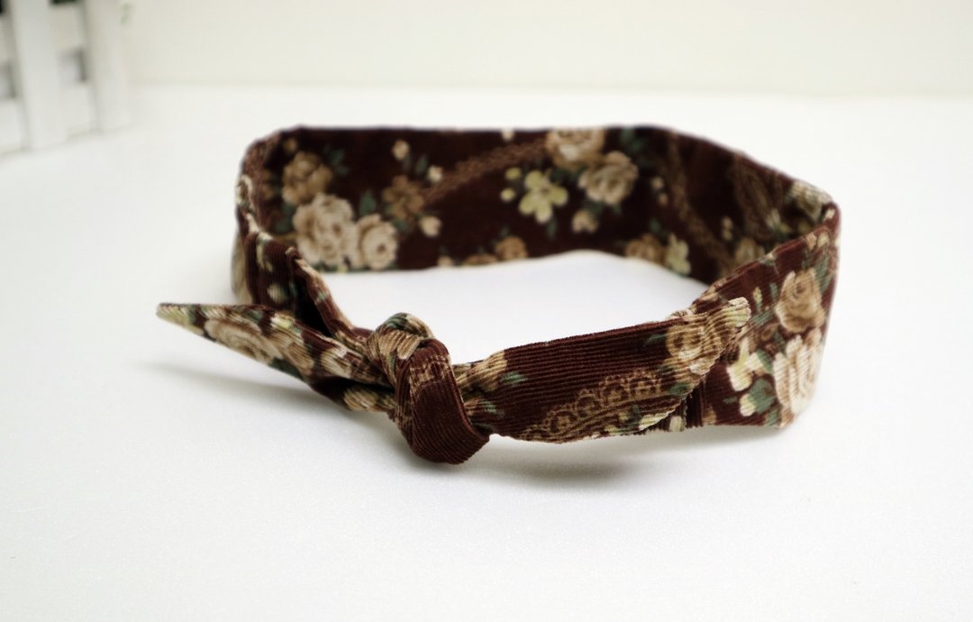 自绑发带  hairband   *SK* - 发带/发箍 - 其他材质 卡其色