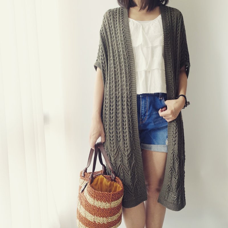 Roving绑带开襟罩衫 编织说明书 电子档 - 电子书/杂志 - 其他材质 