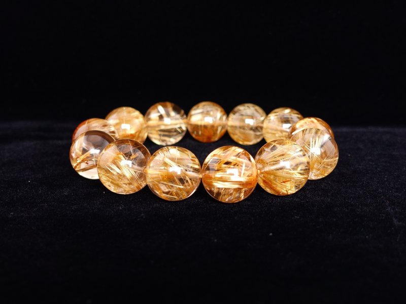 宝丽金珠宝-特级天然钛晶手珠 - 手链/手环 - 水晶 