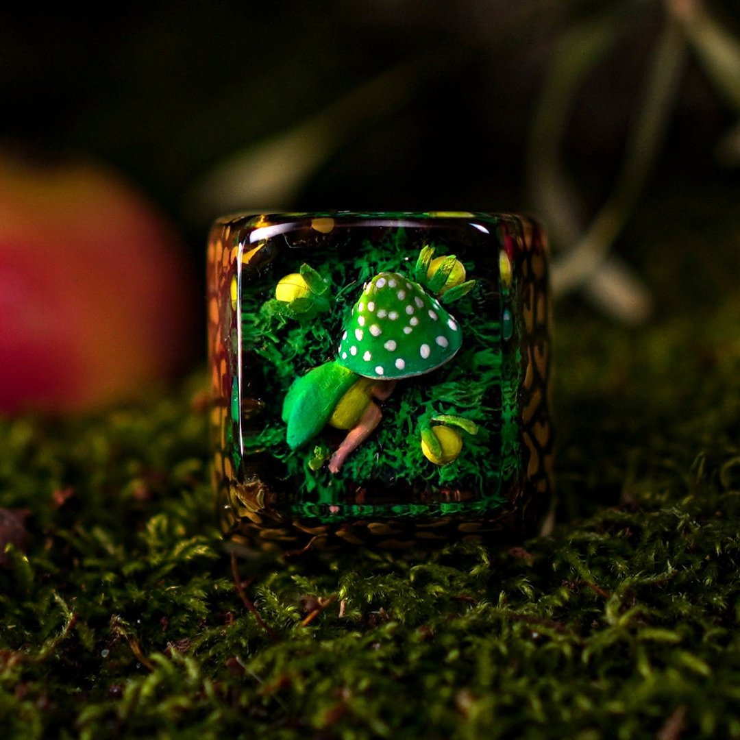 Fairy Dream, Keyboard Caps, Anime key caps, Resin keycap, Artisan keycap, Keycap - 电脑配件 - 树脂 绿色