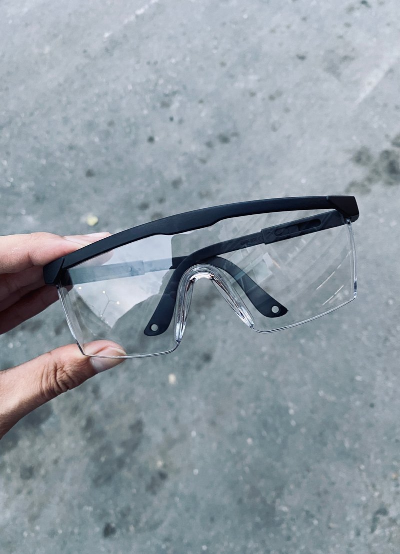 现货 防疫 护目镜 消光黑 防雾 强化镜片 伸缩镜脚 - 眼镜/眼镜框 - 塑料 黑色