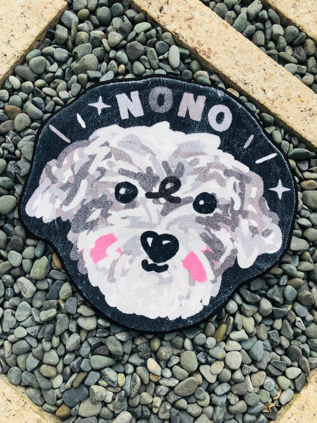 独家风格毛孩宠物插画似颜绘 加厚绒毛暖暖地毯地垫定制化脚踏垫 - 地垫/地毯 - 其他材质 橘色