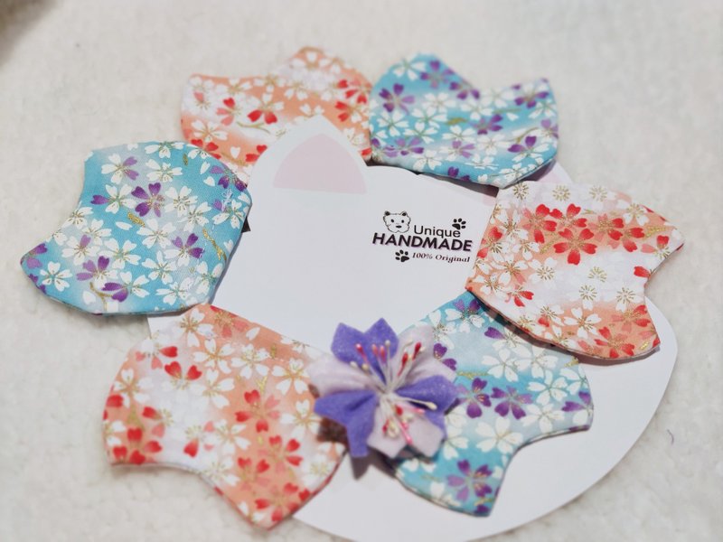 Sakura 樱花花瓣造型颈饰 颈项 collar - 衣/帽 - 棉．麻 紫色