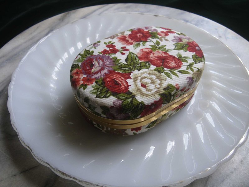 【老时光 OLD-TIME】早期台湾制缇花布珠宝盒 - 摆饰 - 其他材质 