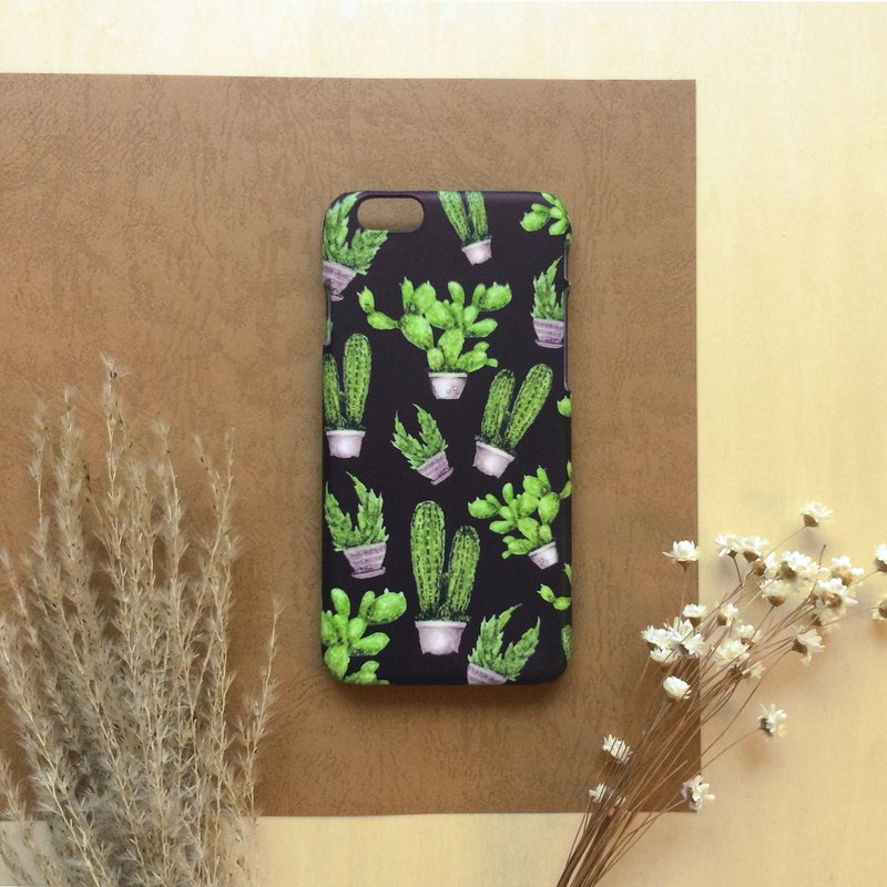 和平仙人掌(黑底)//原创手机壳-    iPhone, Samsung, oppo - 手机壳/手机套 - 塑料 黑色