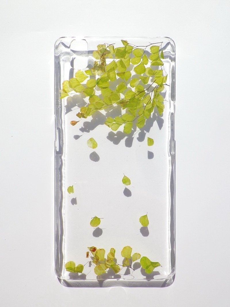 Anny's workshop手作押花手机保护壳，适用于OPPO R7s，秋风落叶(现货) - 手机壳/手机套 - 塑料 绿色
