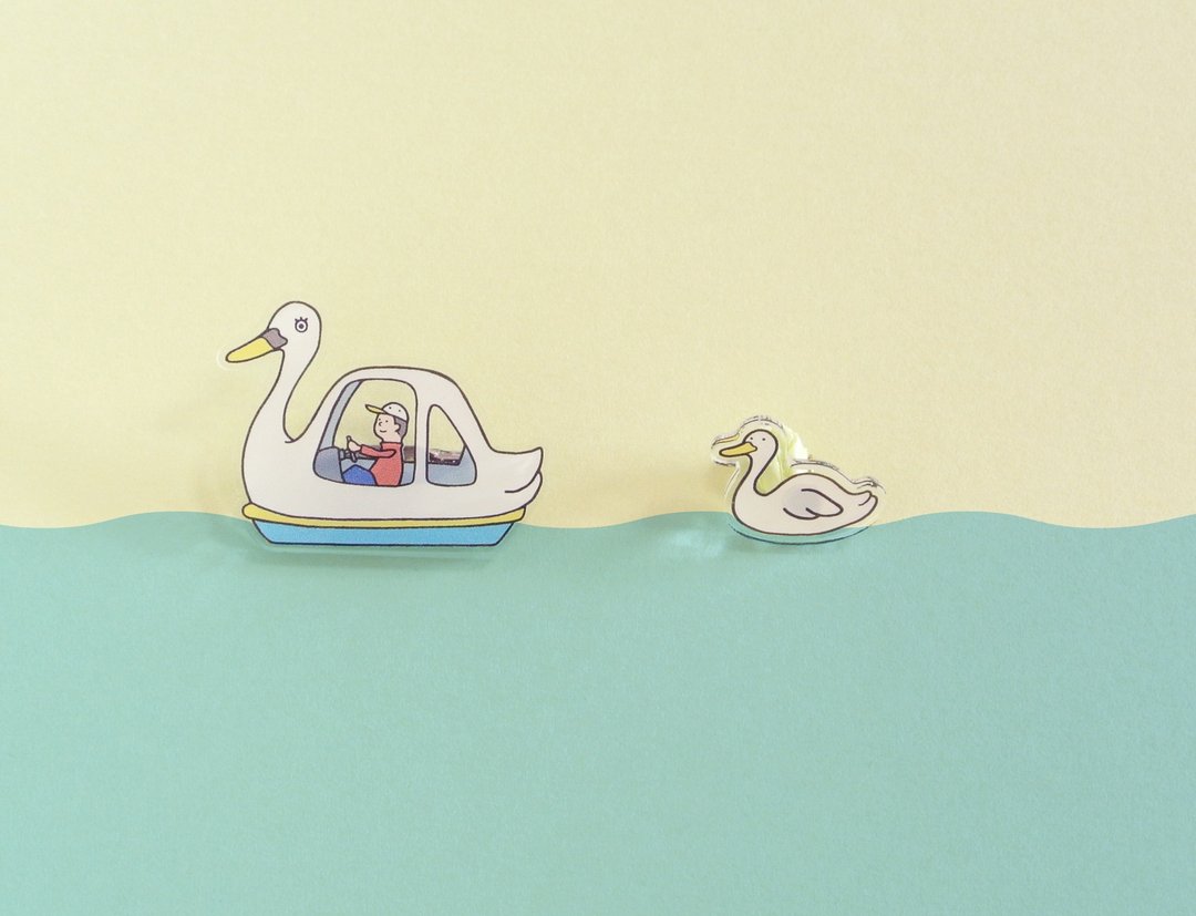 Pukapuka duck boat batch - 胸针 - 压克力 多色