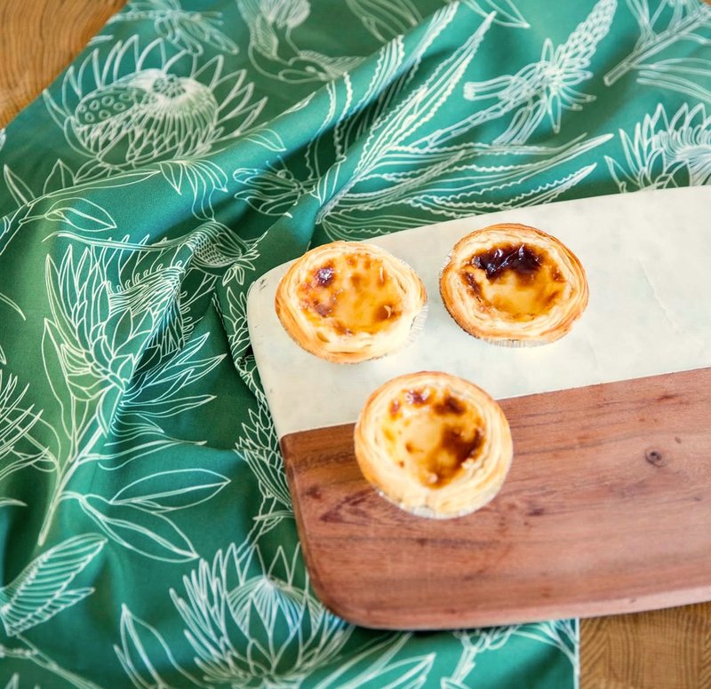 aLoveSupreme_南非文青手绘万用擦手巾_盛开花园 橄榄绿底奶油白 - 其他 - 棉．麻 