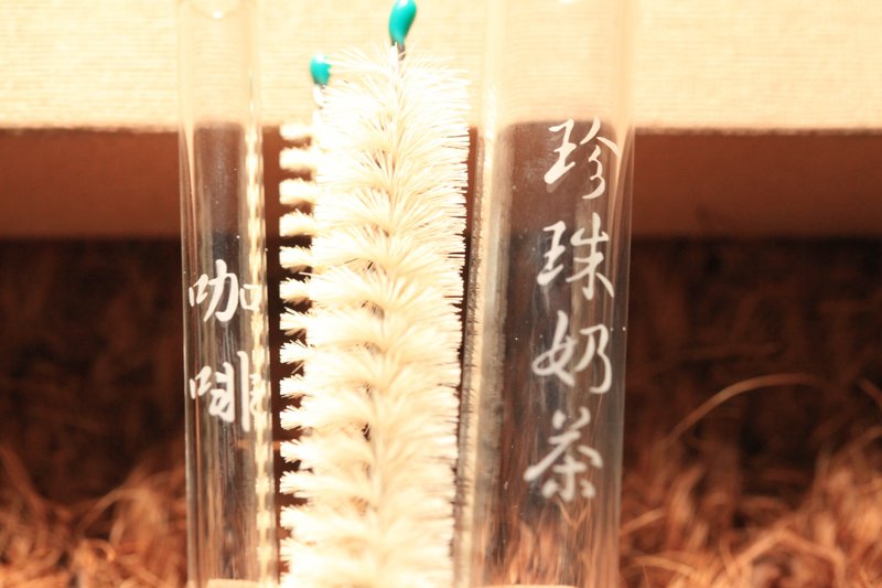 定制 精致礼盒 手工刻字 玻璃吸管 独一无二 礼品 耐热吸管 - 环保吸管 - 玻璃 白色