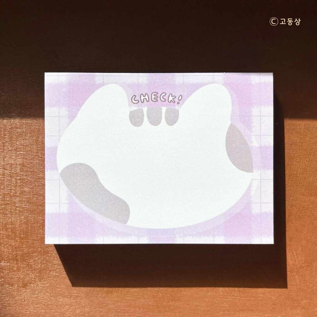 Godongsang l Memo Pad - 紫色格纹 - 便条纸/标签贴 - 纸 紫色