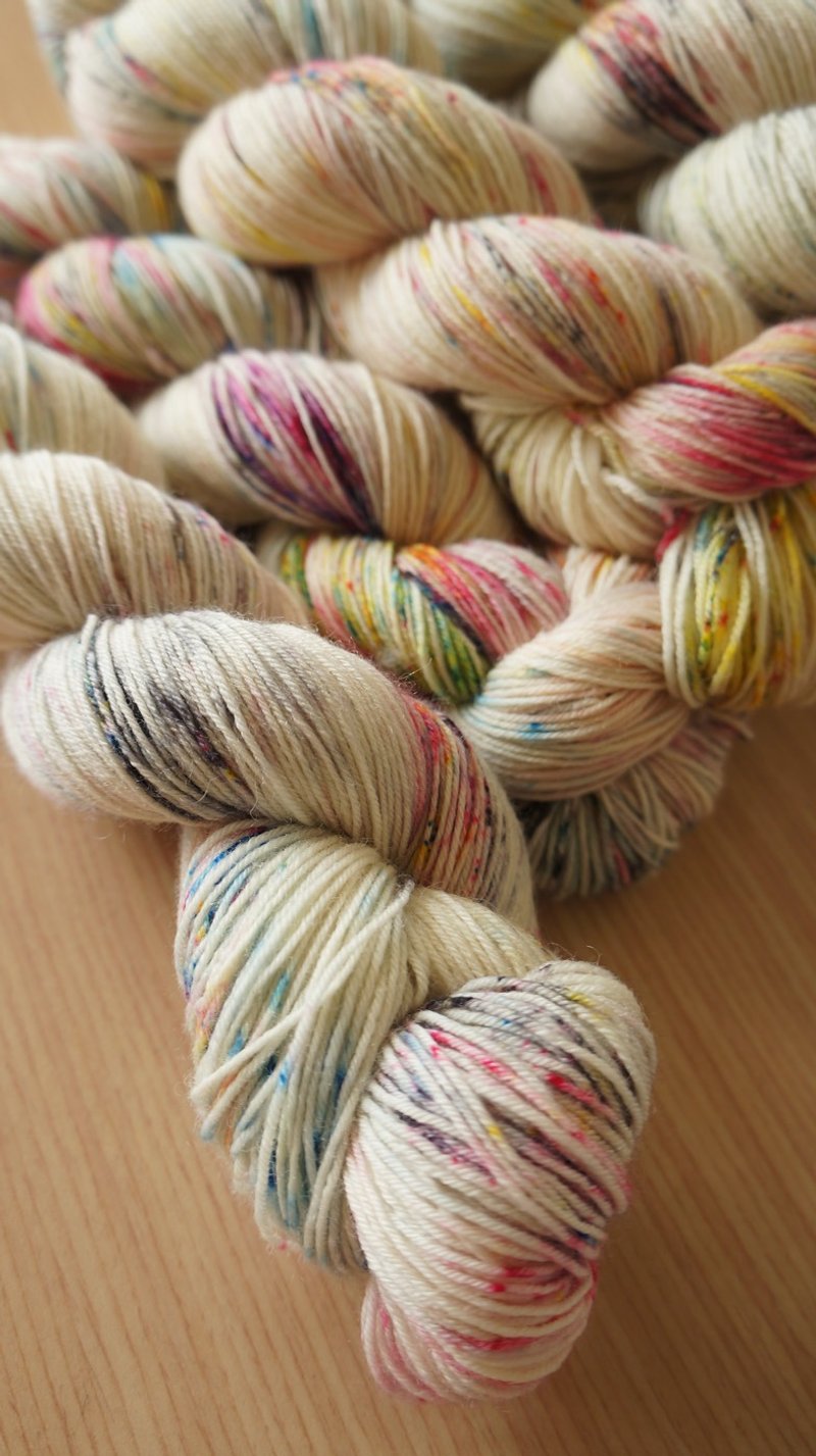 手染线。彩色珍珠(Sport) - 编织/刺绣/羊毛毡/裁缝 - 羊毛 