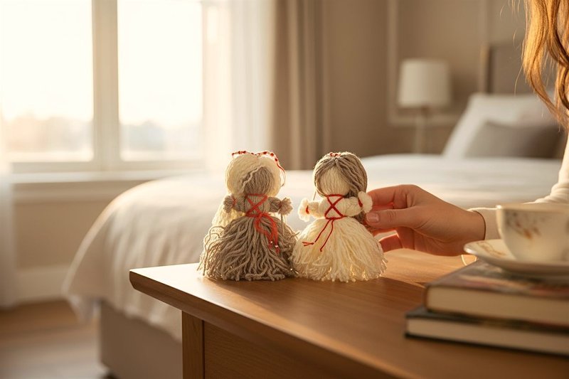 Motanka 乌克兰传统民族手作娃娃 - 玩偶/公仔 - 棉．麻 咖啡色