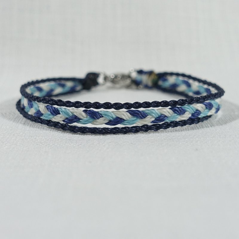 旅人 三层蜡线手环│多色 手工编织│巴西蜡线 可碰水 不锈钢 - 手链/手环 - 其他材质 多色