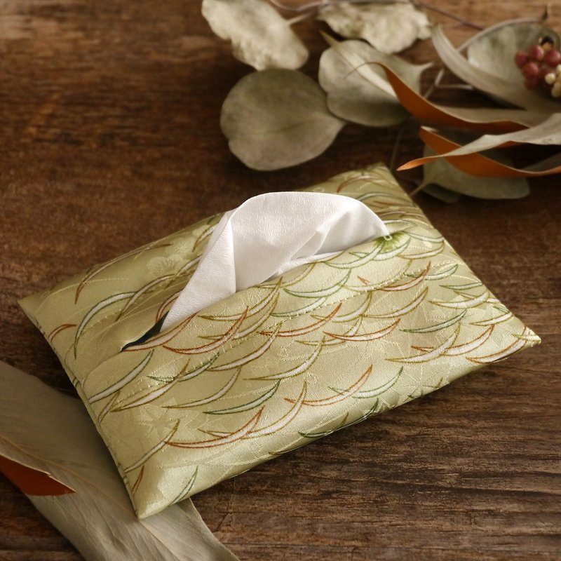 和服口袋面纸套 花卉图案 植物图案 - 其他 - 棉．麻 卡其色