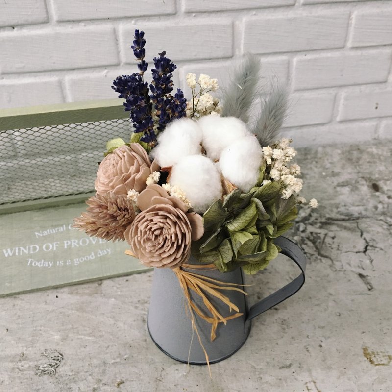 冷色棉花糖洒水壶-干燥扩香桌花 - 植栽/盆栽 - 植物．花 