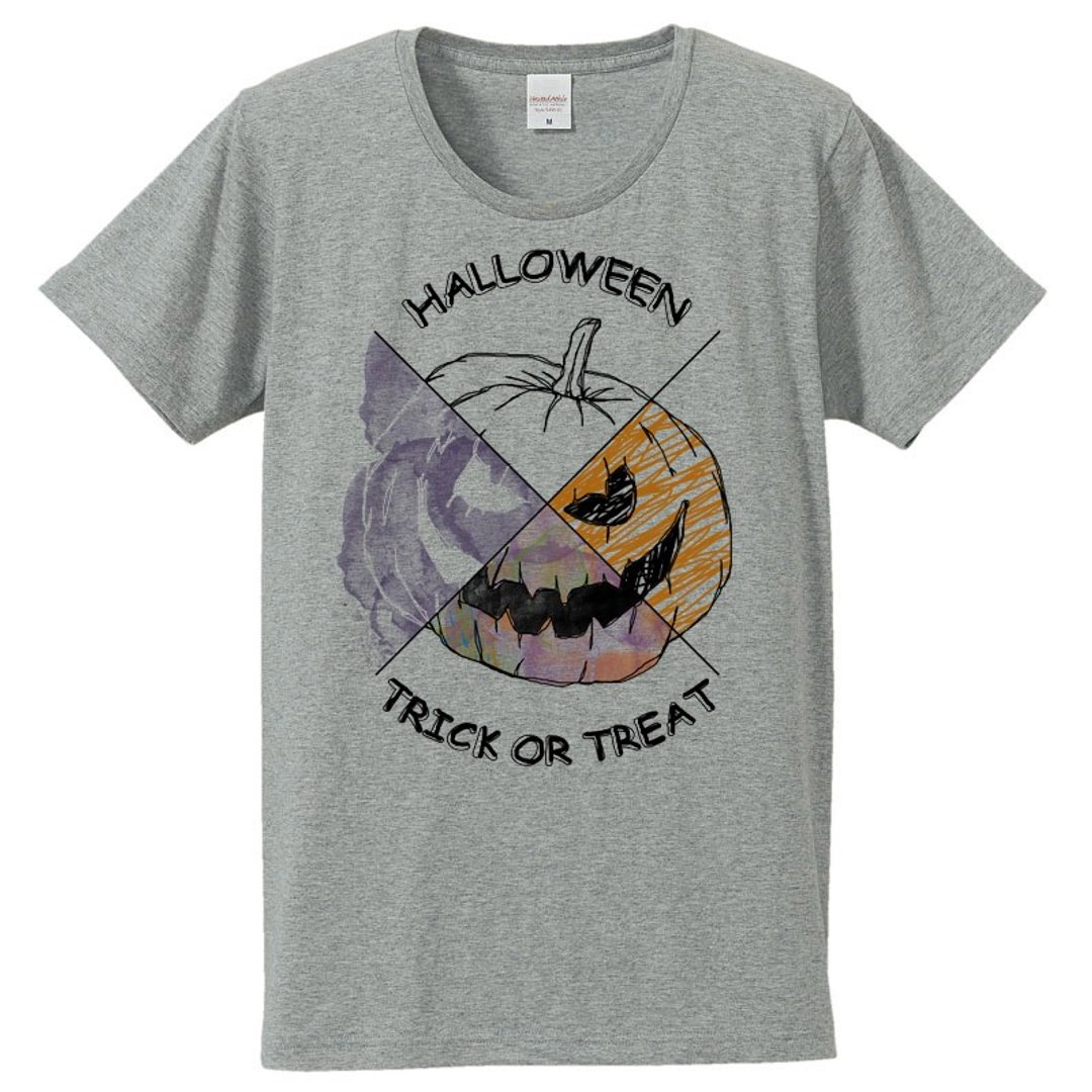 T-shirt / Halloween pumpkin 2 - 男装上衣/T 恤 - 棉 灰色
