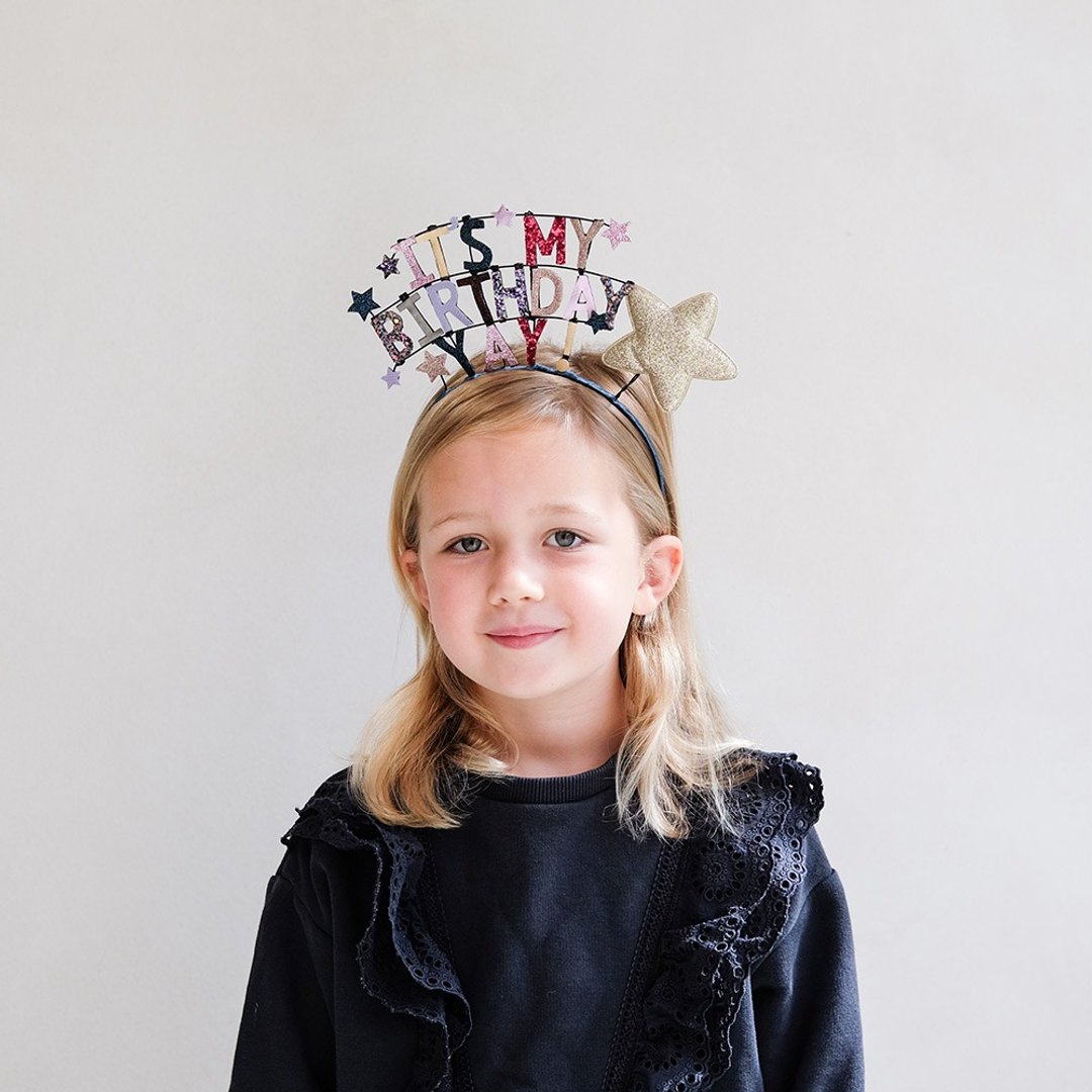英国Mimi & Lula AW22_Hooray!生日快乐装饰发圈 - 婴儿饰品 - 聚酯纤维 
