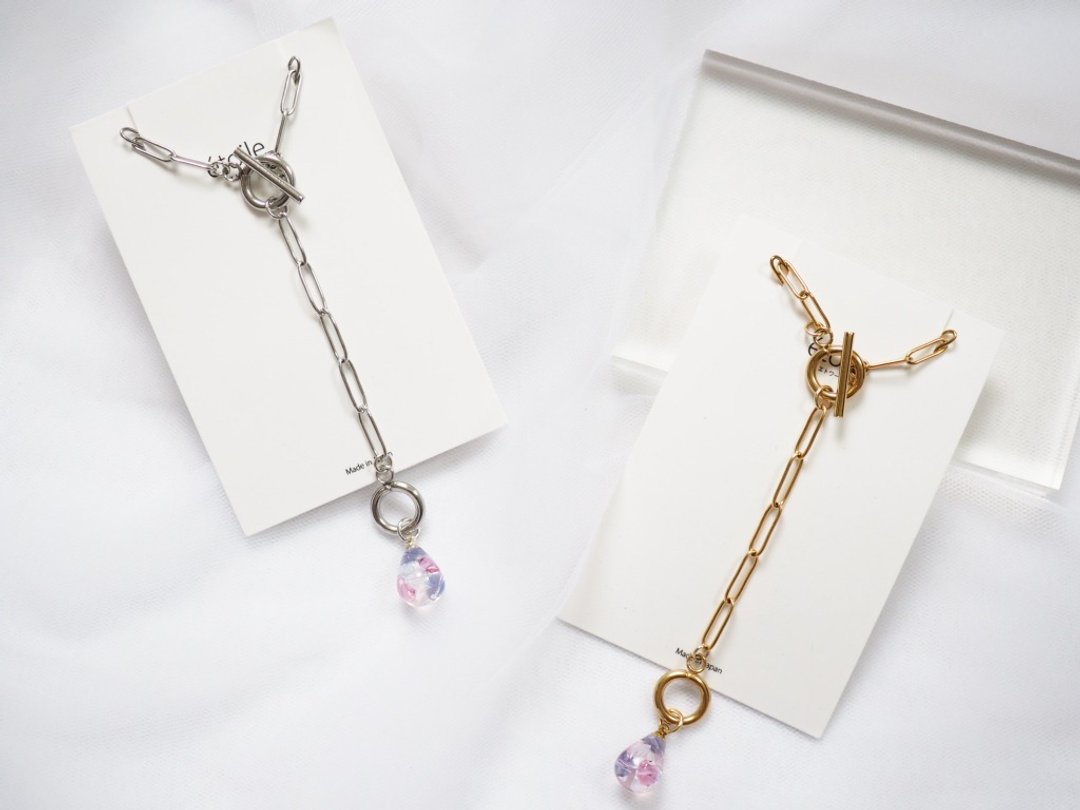 Swarovskiドロップネックレス SDN-12 - 项链 - 树脂 紫色