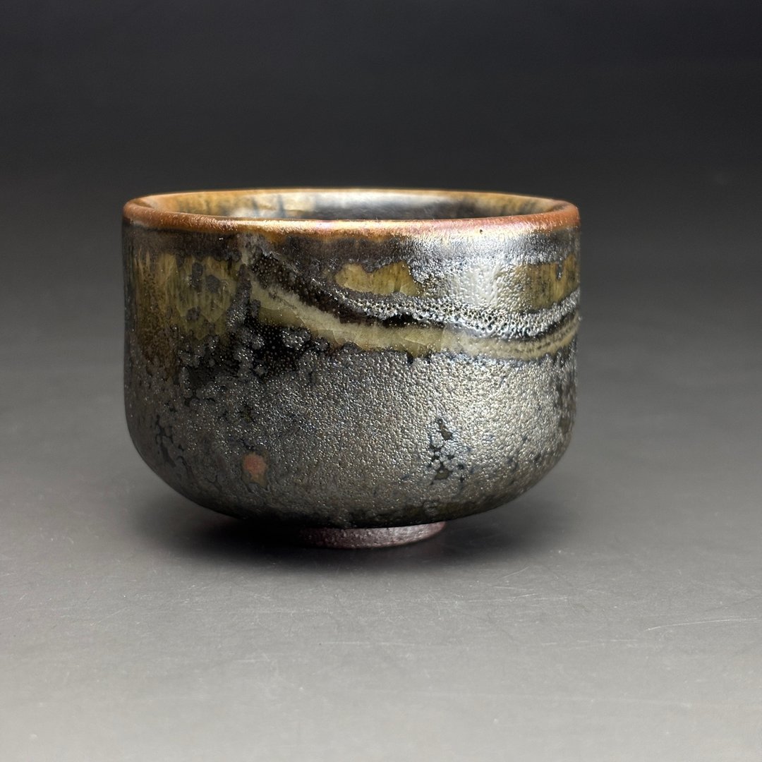 【许旭伦】手作天目主人杯 台湾名家陶瓷工艺 小茶碗 良时美器 - 茶具/茶杯 - 陶 金色