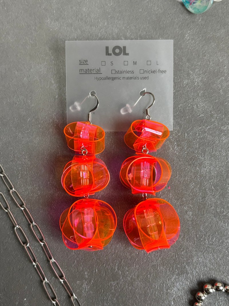 PVC Design F12 耳夹/耳饰 - 耳环/耳夹 - 其他材质 粉红色