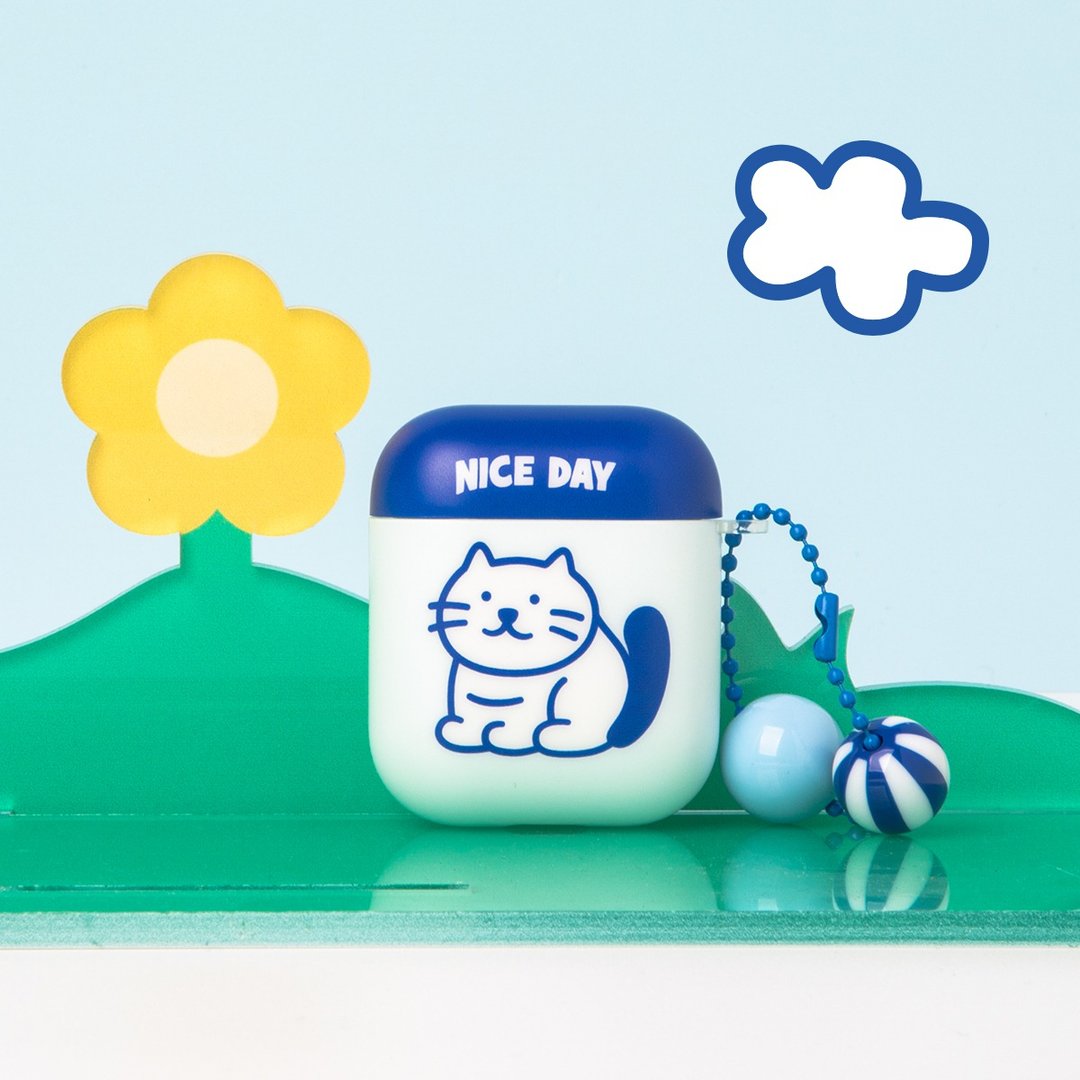 AUG8 STORE 乖猫猫 AirPods 耳机壳保护壳 雾面软壳 - 耳机收纳 - 塑料 