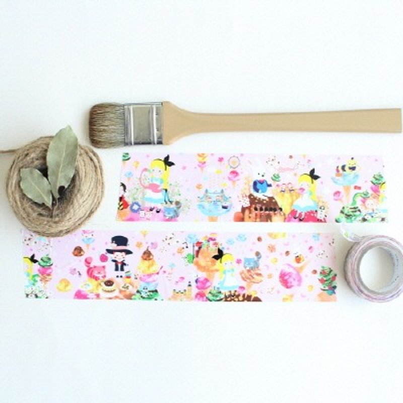 装饰胶带 - 爱丽丝梦游仙境 - 纸胶带 - 塑料 粉红色