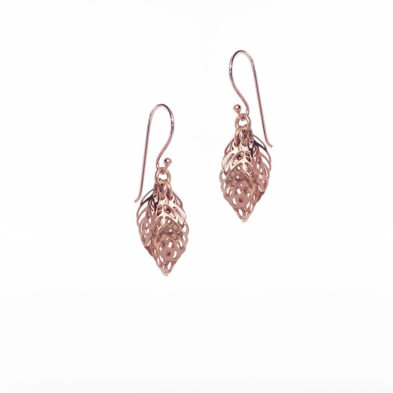 Leaf Earrings ,Tiny Leaf Earrings, Small Simple Leaf Earrings Silver - 耳环/耳夹 - 其他金属 