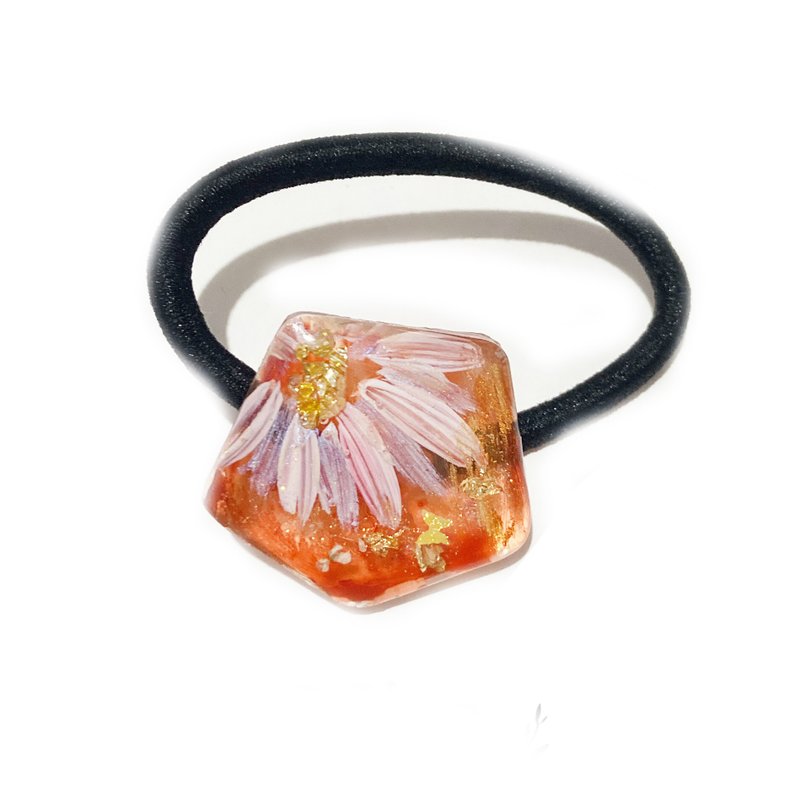 日本树脂手绘发圈 - 发饰 - 树脂 咖啡色